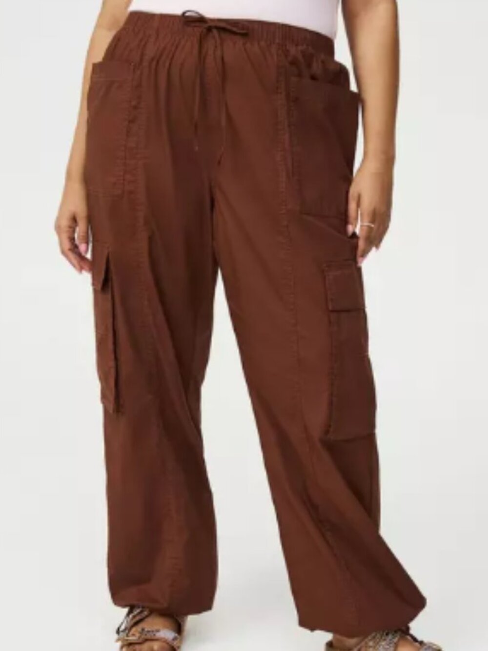 Torrid EUC High Rise Poplin Parachute Pant